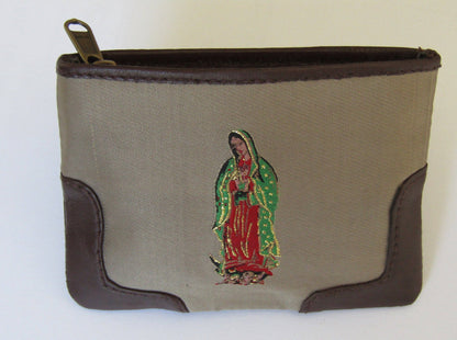 Tapestry & Trimmed Leather Our Lady of Guadalupe Rosary Case