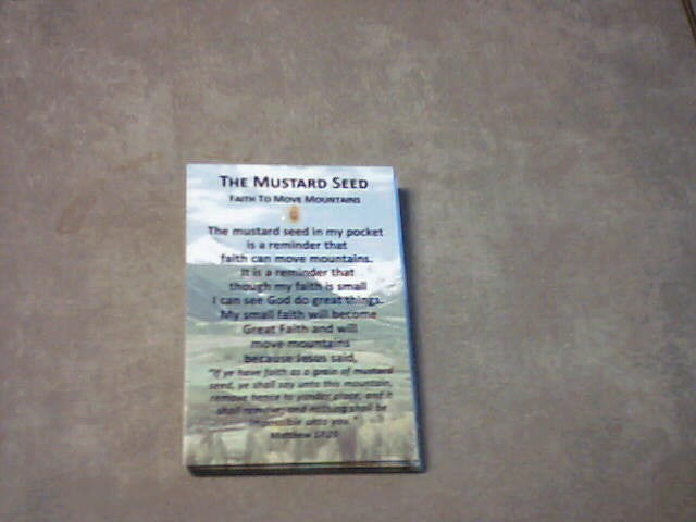 The Mustard Seed prayer card and seed