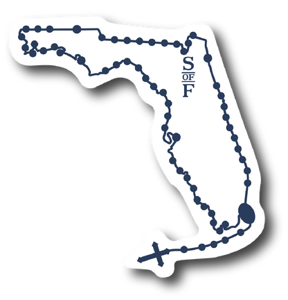 Florida Catholic Rosary Sticker - 3"
