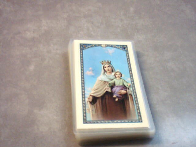 Our Lady of Mount Carmel " A Prayer to the Blessed Virgin "  laminated holy card