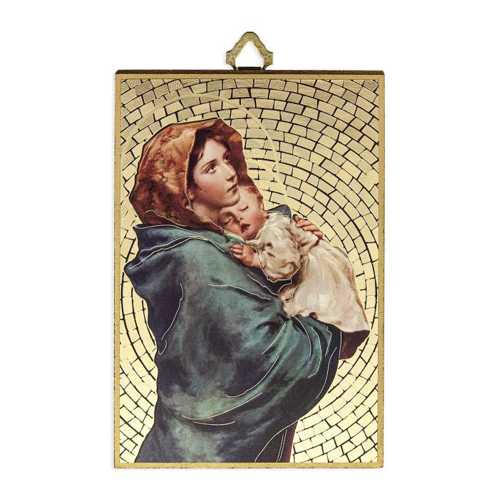 Madonna of the Streets Mosaic Plaque in Spanish