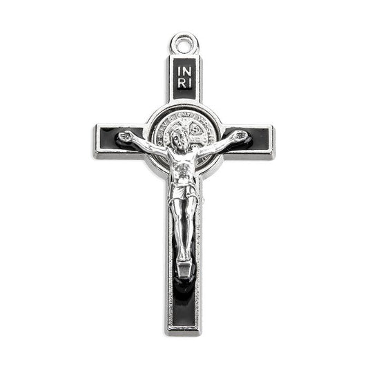 St. Benedict Crucifix with Black Epoxy Finish - 2"