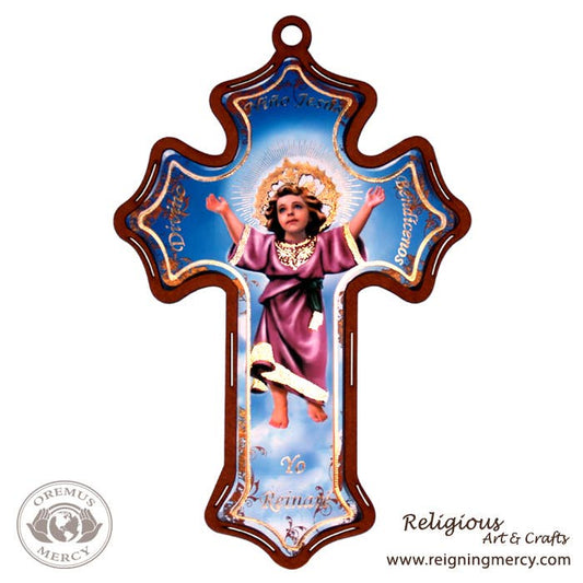 Divino Nino Large Wood Cross