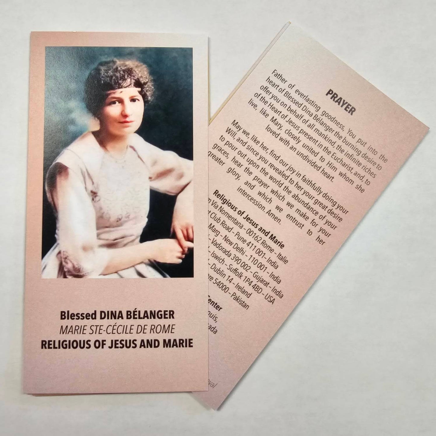 Blessed Dina Belanger - Holy Card – St. Anthony's Catholic Gift Shop