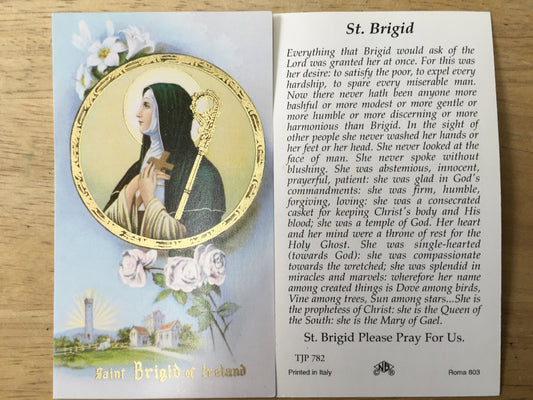 St. Brigid of Ireland Holy Card (Limited)