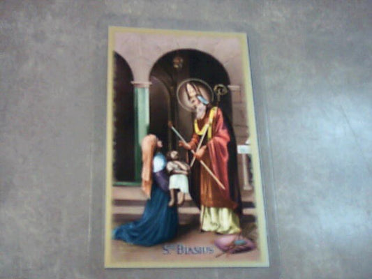 St. Blaise - Laminated Holy Card (Limited)