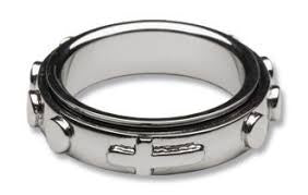 Spinner Rosary Ring, Stainless Steel