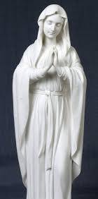 Adoring Virgin Mary in white 12" Statue, Veronese Collection