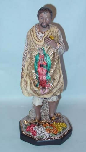 St. Juan Diego with Image of Our Lady of Guadalupe - 9" Statue