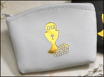 First Communion Rosary Case with zipper