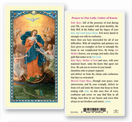 Our Lady Untier of Knots - Holy Card