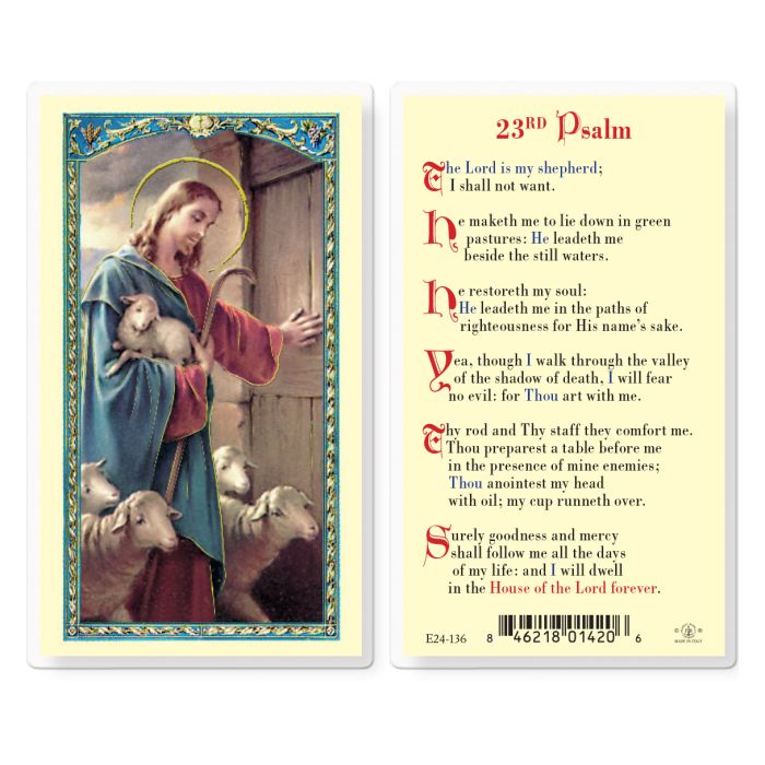 23rd Psalm Holy Card