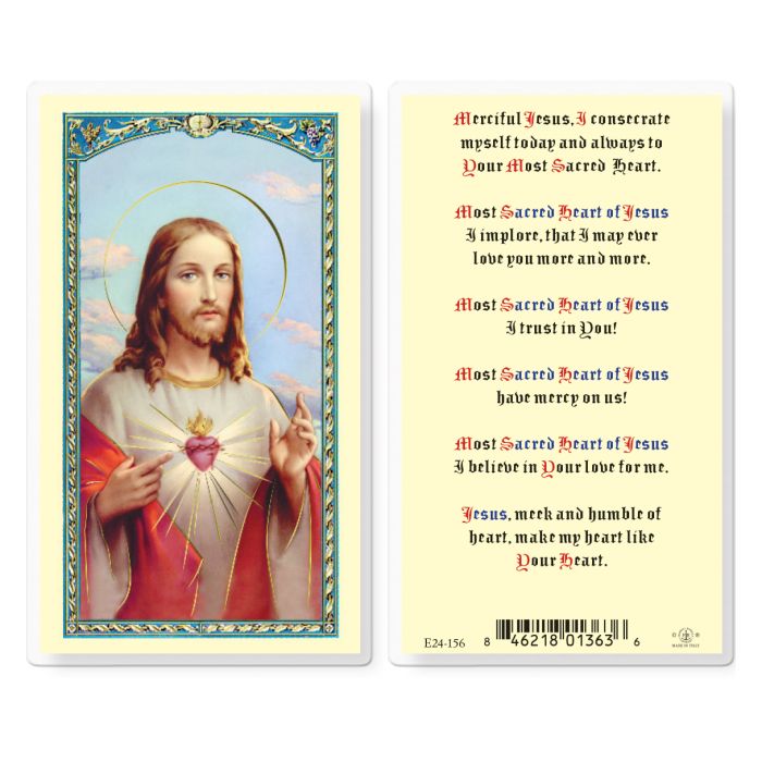 Sacred Heart of Jesus Consecration Holy Card