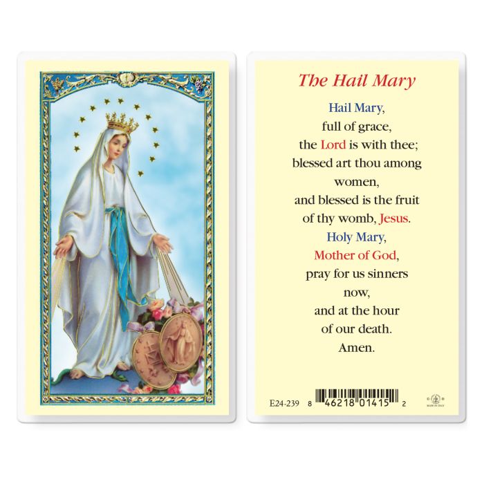 The Hail Mary Holy Card