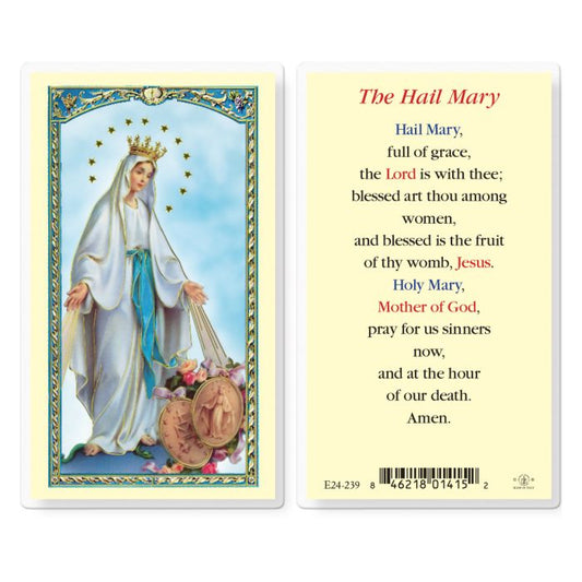 The Hail Mary Holy Card