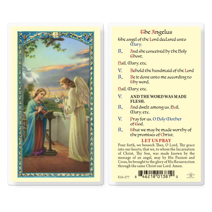 The Angelus Holy Card