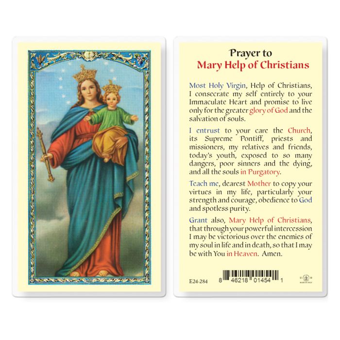 Mary Help of Christians Holy Card