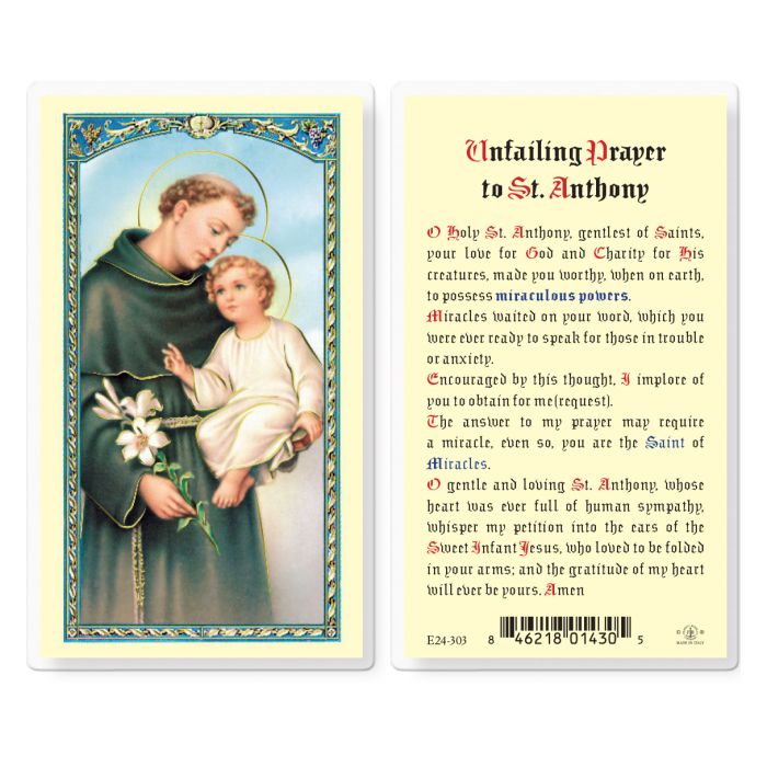 St. Anthony of Padua Holy Card