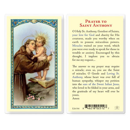 St. Anthony of Padua Holy Card