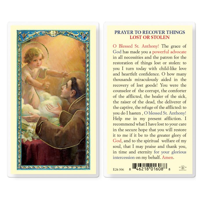 St. Anthony of Padua Holy Card