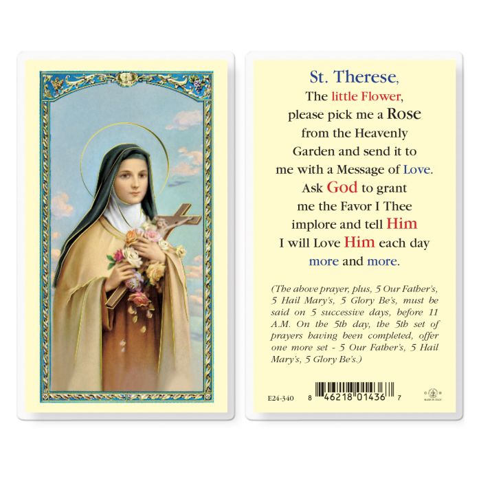 St. Therese of Lisiuex  Holy Card