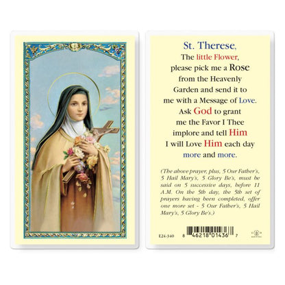 St. Therese of Lisiuex  Holy Card