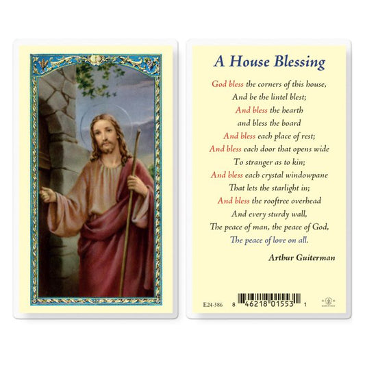 A House Blessing, Jesus Knocking on the Door - Holy Card