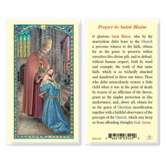 St. Blaise Holy Card