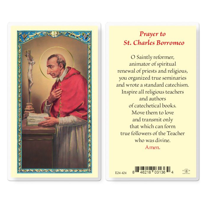 Prayer to St. Charles Borromeo Holy Card