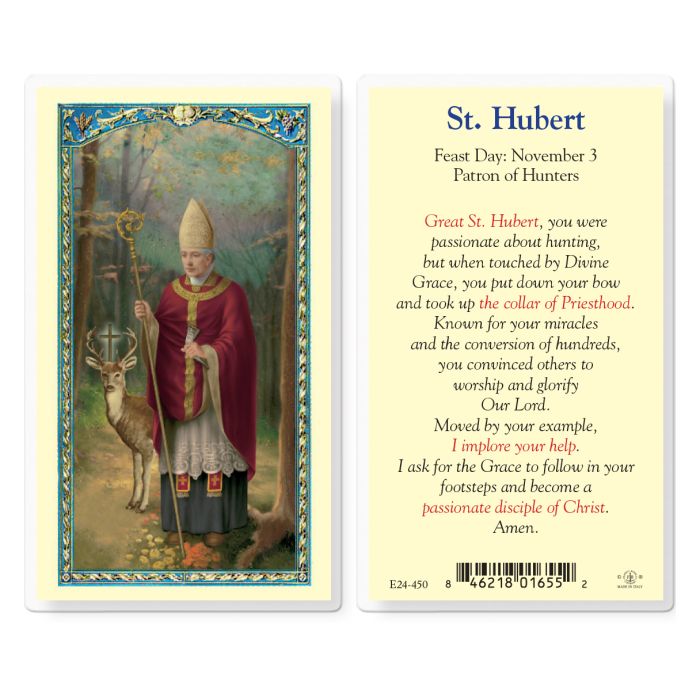 St. Hubert Holy Card