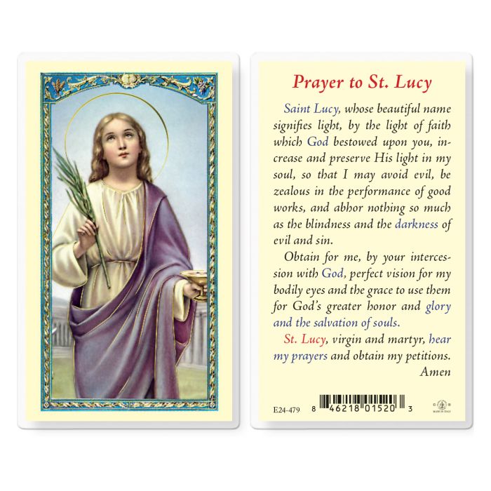 St. Lucy Holy Card