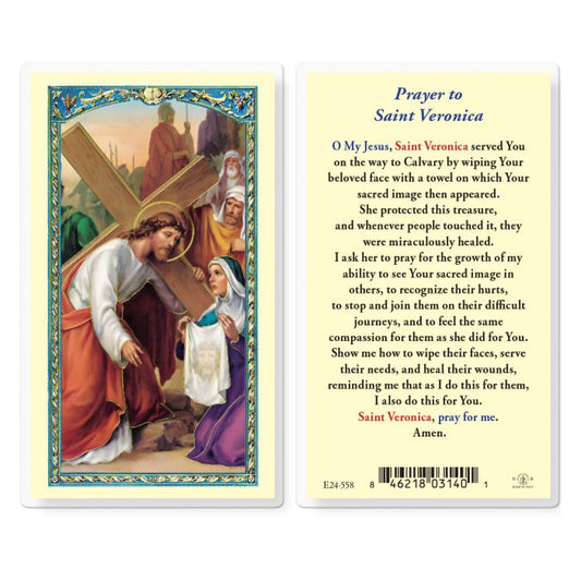 Prayer to St. Veronica Holy Card
