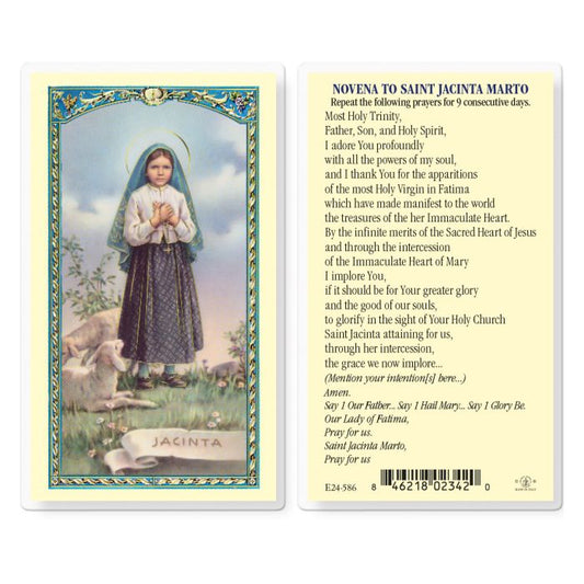 St. Jacinta Marto Novena Holy Card