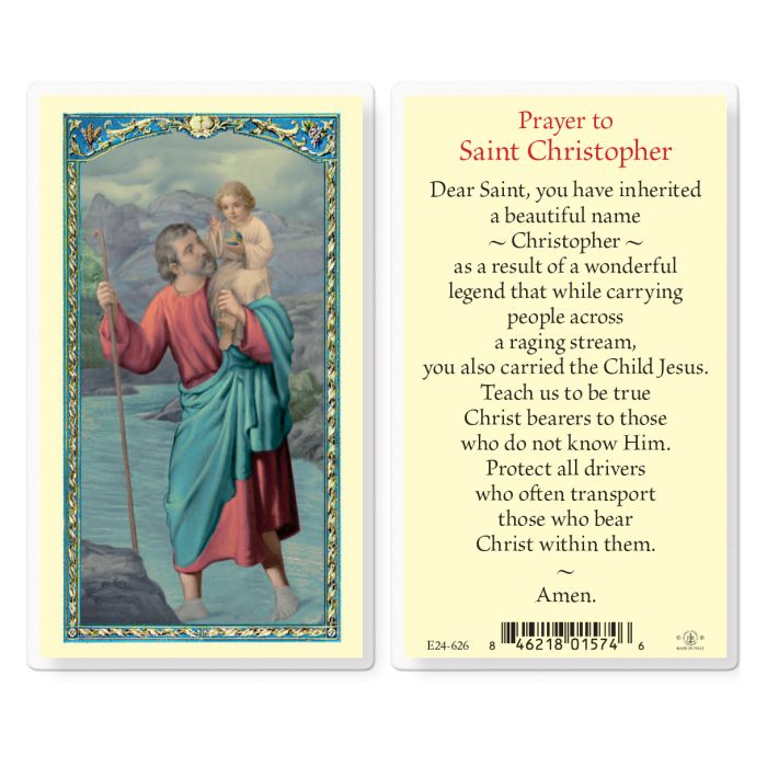 St. Christopher - Holy Card