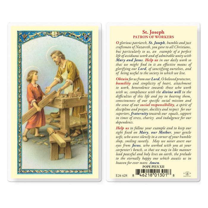 St. Joseph the Worker Holy Card