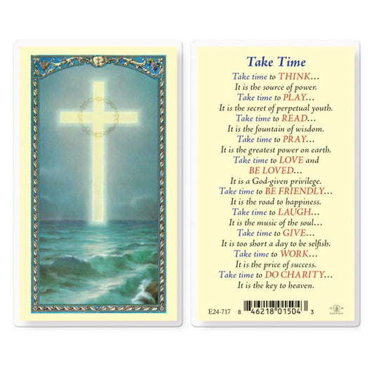Take Time, Prayer - Holy Card