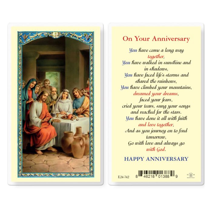 On Your Anniversary of Marriage - Holy Card