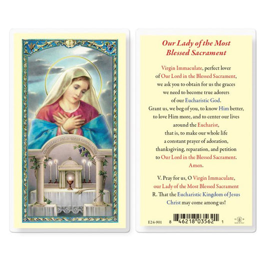 Our Lady of the Most Blessed Sacrament Holy Card