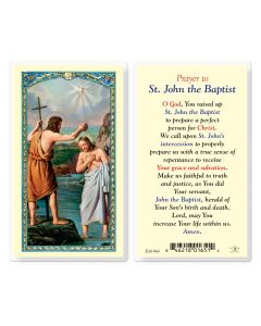 St. John the Baptist, Holy Card