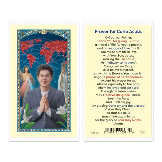 Prayer for Carlo Acutis Holy Card