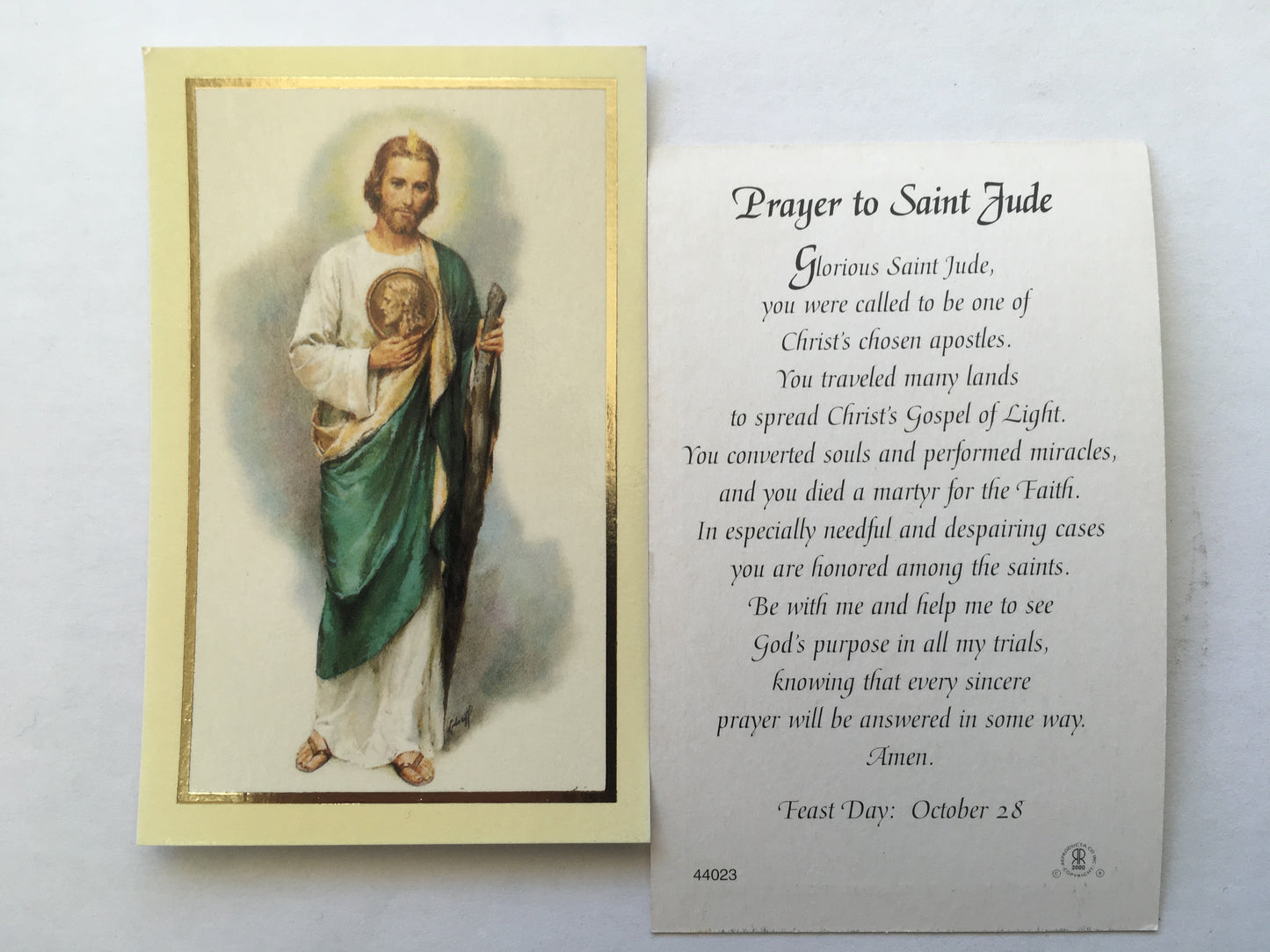 St. Jude - Holy Card - Paper