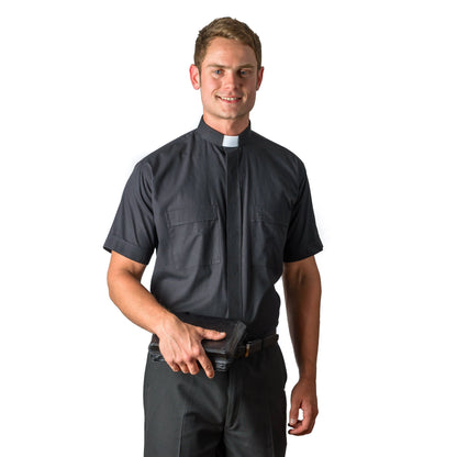 Clergy Tab Collar Shirt - Black
