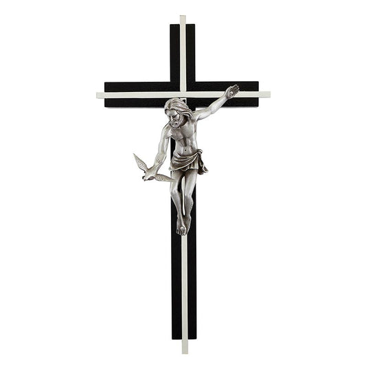 Black Stained Wood Gift of the Spirit Crucifix