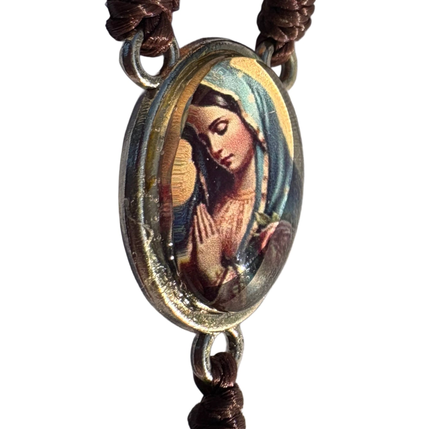 Limited Run: Our Lady of Guadalupe Rose Scented Wooden Rear-view Mirror Decade Rosary