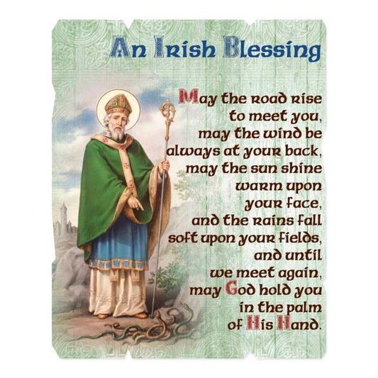 St. Patrick Irish Blessing Wooden Plaque