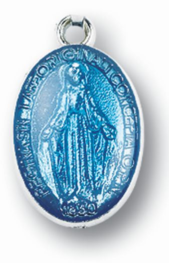 Miraculous Medal - Blue Enameled