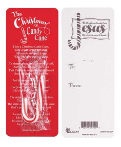 The Christmas Candy Cane - Bookmark and Candy