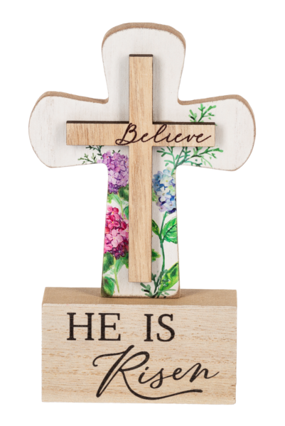 Easter Faith Standing Wood  Cross