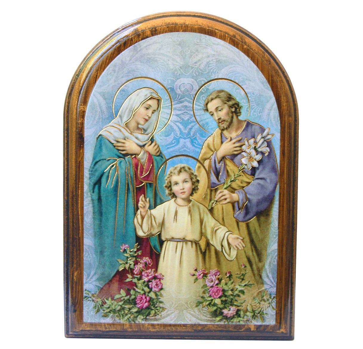 Holy Family Wooden Plaque Gift Boxed