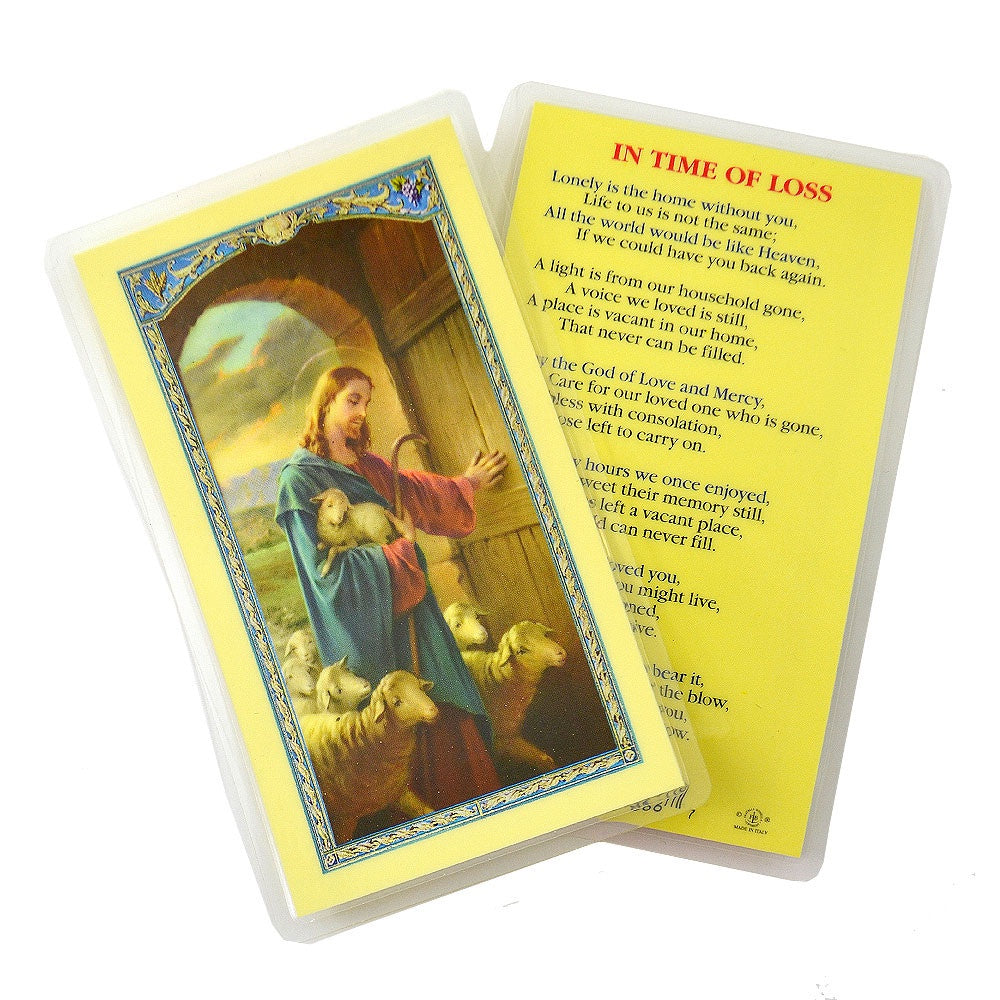 In Time of Loss, Prayer - Laminated Holy Card